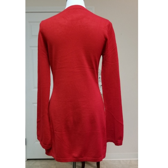 🆕️⬇️Esperanza Red Embellished Peep Hole Sweater - Picture 6 of 8